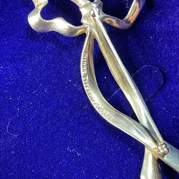Tiffany and Co. 925 Sterling Bow Brooch - Picture 3 of 3